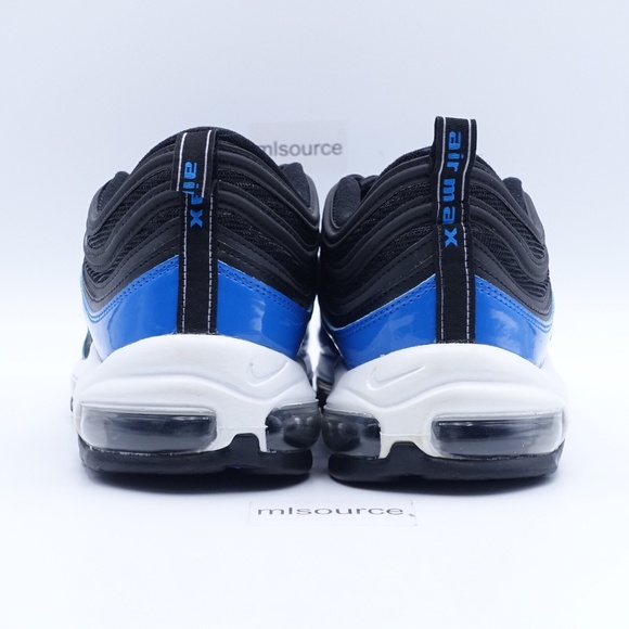 NEW Size 15 Men's Nike Air Max 97 Sneakers 921826-011 Black/Blue Nebula - Picture 6 of 7